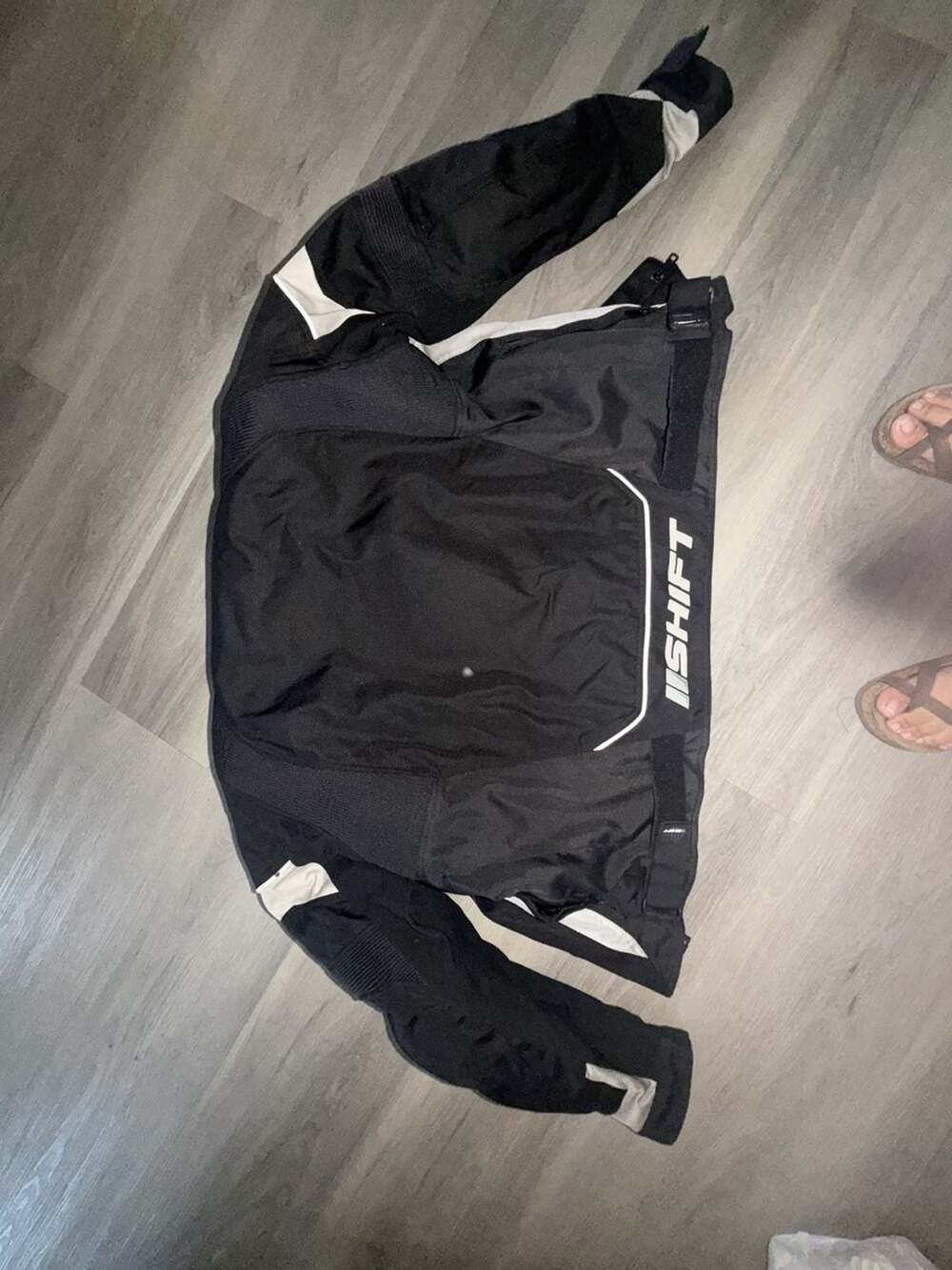 Shift Racing Motorcycle Riding Jacket Black and White Mesh Performance Gear - Picture 6 of 6